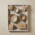 Driftwood Tray with Patterned Lining