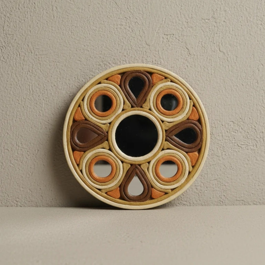 Round Lippan Mirror Accent